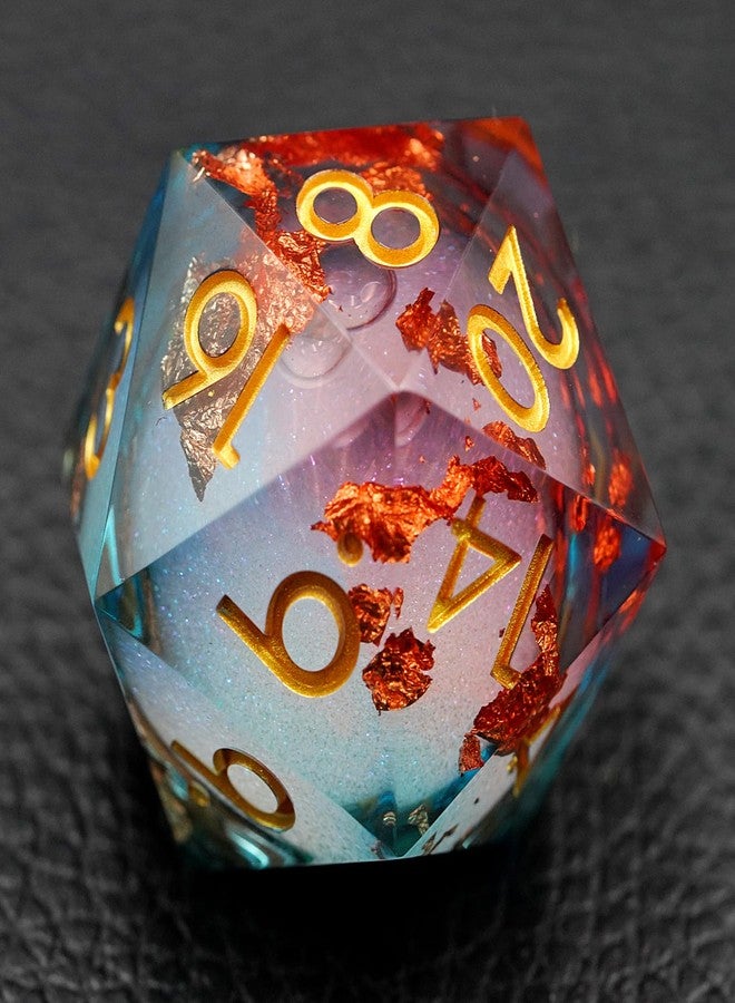 Maywin Dungeons and Dragons DND Dice D20, Liquid Core Dice Set D&D 33MM Oversized D20 Single Sharp Edge Resin dice with Gift Case, Polyhedral Dice for Role Playing Game - Image 1